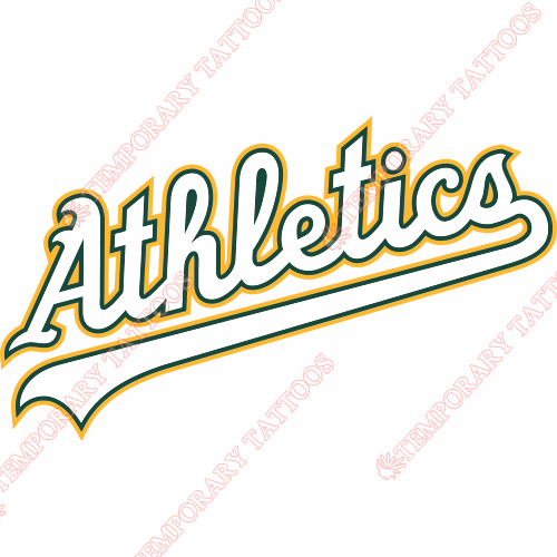 Oakland Athletics Customize Temporary Tattoos Stickers NO.1790